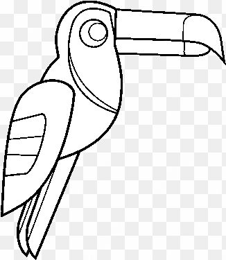 dibujo de pájaro tucán para colorear - drawing