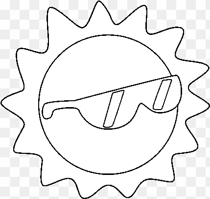 dibujo de sol con gafas para colorear - reparación icon