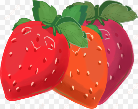 dibujos animados de color rojo de fresa - cartoon