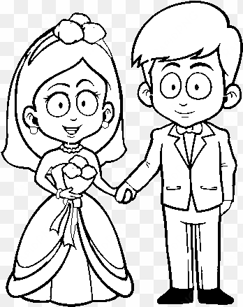 dibujos para colorear de novios - dibujo novios