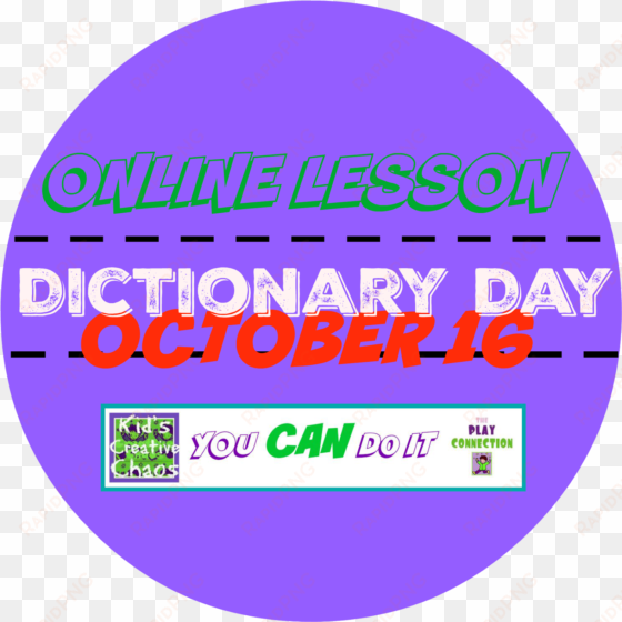 dictionary lesson plan for dictionary day october - circle