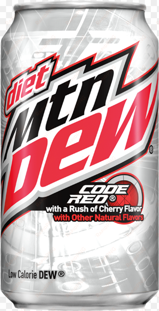 diet mountain dew code red - mountain dew can