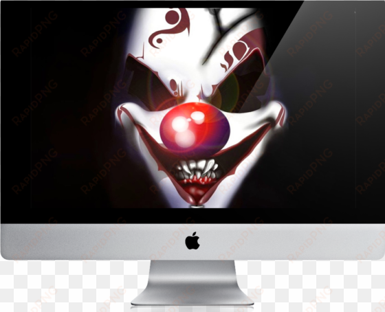 digital don't - clown on a computer screen