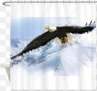 digital reality art - watercolor soaring eagle pillow case