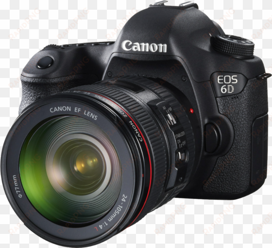 digital slr camera transparent png sticker - canon eos 6d dslr camera and 24-105mm lens kit