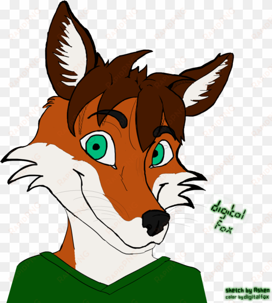 digitalfox head-shot [gift by ashen] - cartoon