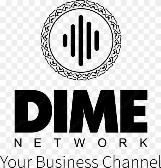 dime logo black with slogan - graphics