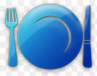dinner plate icon - food icon png blue