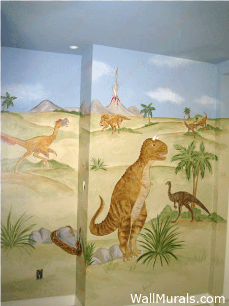 dinosaur murals - walltastic wt41745 dinosaur land wall mural