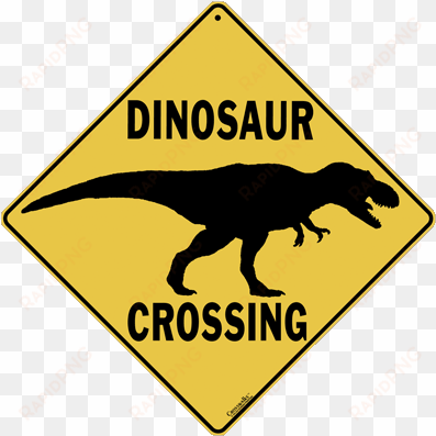 dinosaur silhouette crossing - dinosaur crossing sign printable
