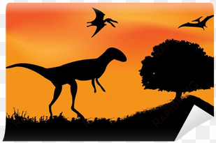 dinosaur silhouette scene