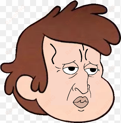 dipper pines mabel pines face hair nose facial expression - gravity falls cringe