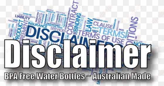 disclaimer bpa free water bottles made in australia - calligraphy