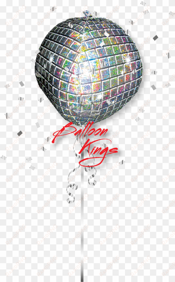 disco ball shape - single source party supplies - 15" disco ball mylar