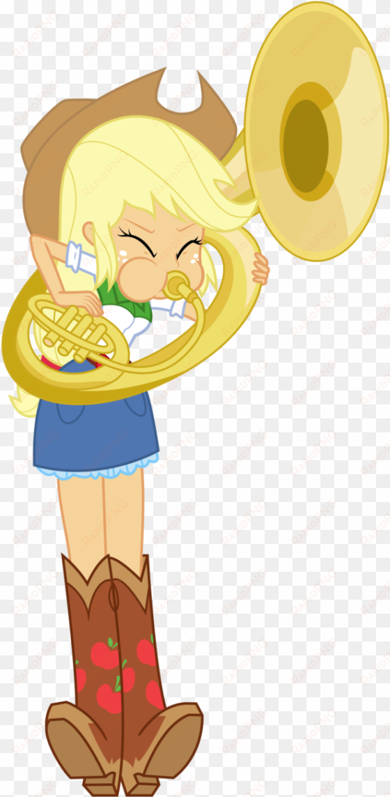 discorded-joker, equestria girls, facing the right - tuba