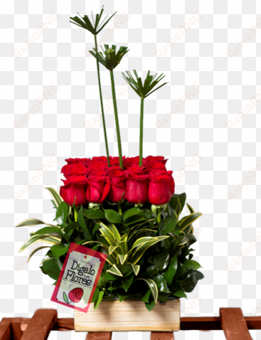 Diseño Floral Con Rosas Rojas - Flower transparent png image