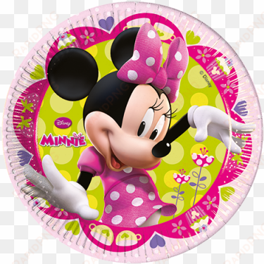 disney minnie party paper plates - 8 disney minnie's bow-tique pink paper party plates