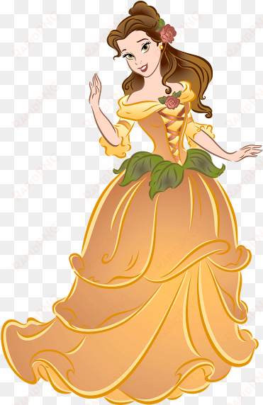 disney princesses clipart flower - disney princess belle yellow