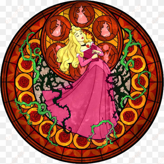 disney-prinzessin hintergrund entitled aurora stained - kingdom hearts glass art