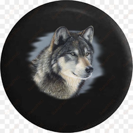 distressed worn american flag grunge jeep camper spare - wolf portrait canine wolves dog wolflike nature love