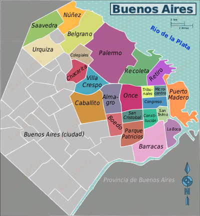 distritos de buenos aires - map