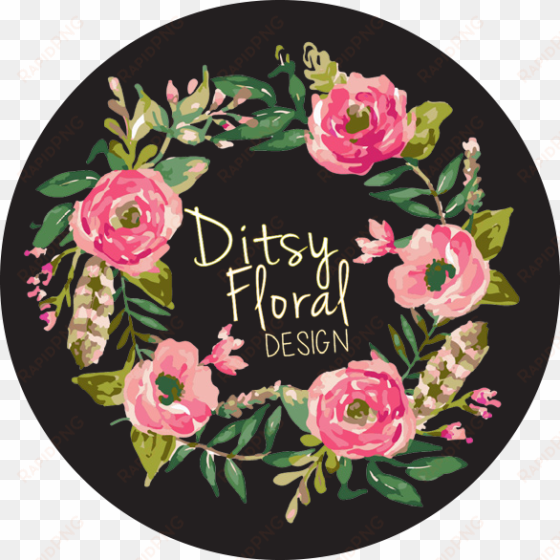 ditsy floral design - süße romantische watercolor-blumen tischtennis schläger