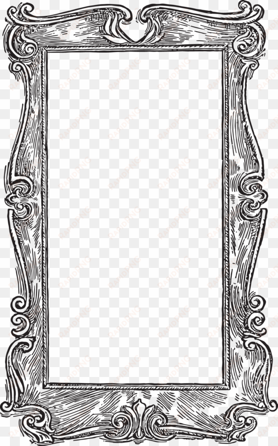 divider clipart wood - victorian picture frame png
