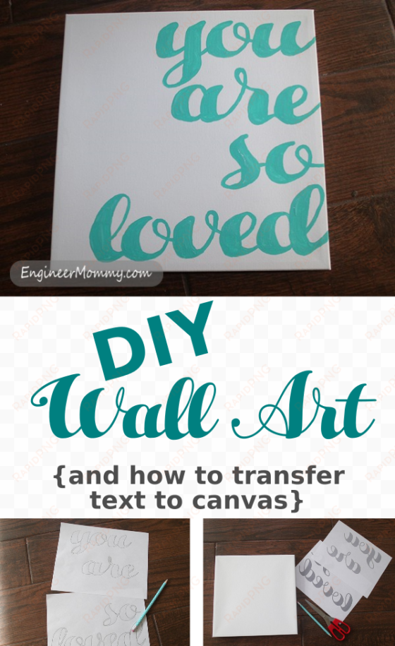 diy wall art {and how to transfer text to canvas} - canvas