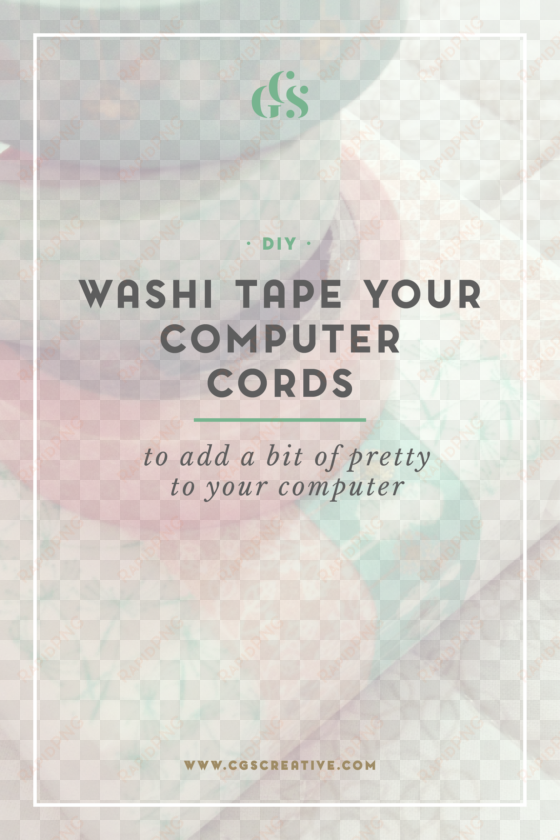 {diy} washi tape your computer cord citygirlsearching