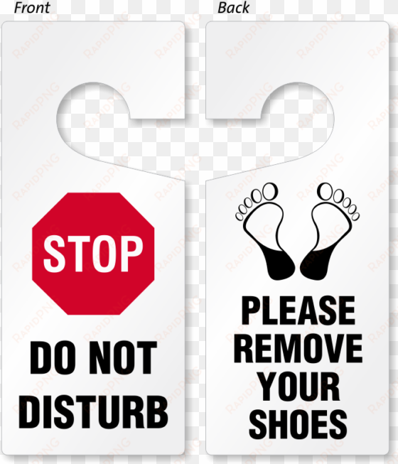 do not disturb / remove shoes door hanger - stop do not disturb sign