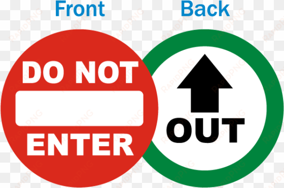 do not enter / out label - automatic door sticker arrow