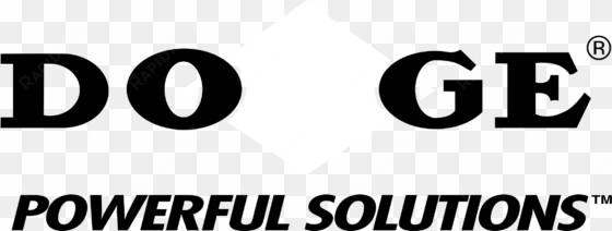 dodge powerful solutions logo black and white - dodge