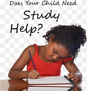 does your child need study help girl studying - black girl in elementary school