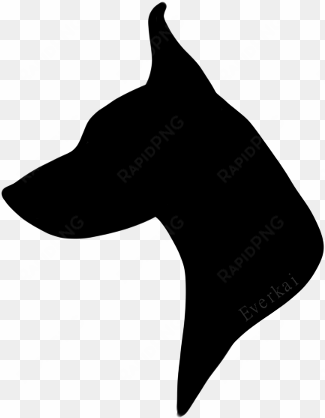 dog head silhouette png images pictures - doberman head silhouette