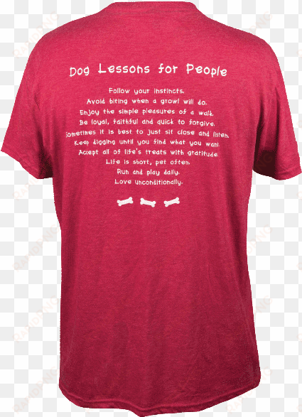 Dog Lessons For People - Active Shirt transparent png image