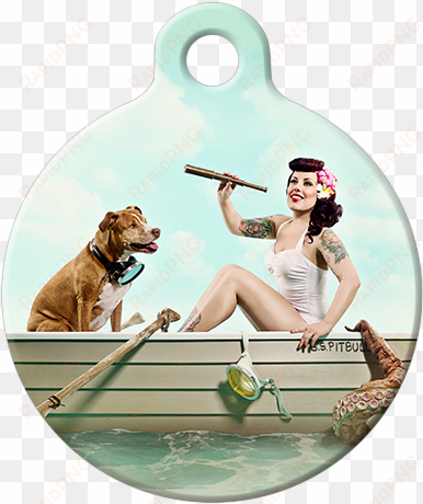 dog tag - s - o - s - pitbull dog tag featuring little - pit bull