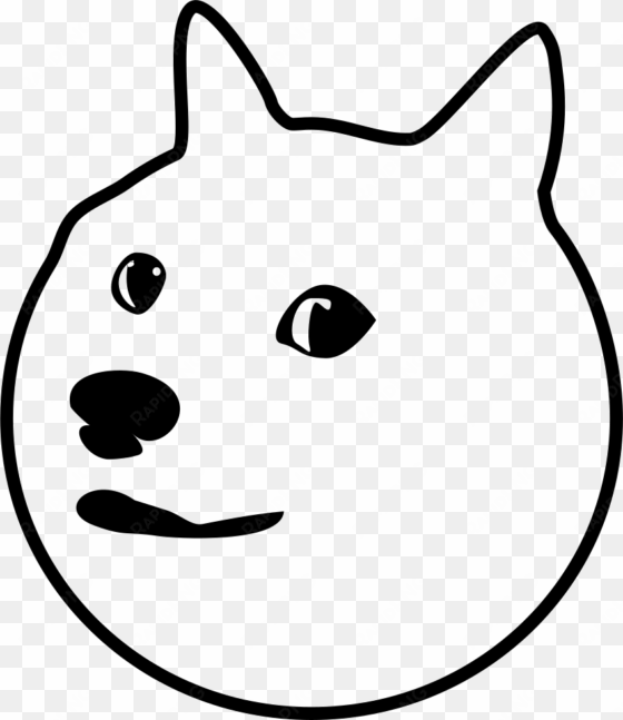 doge comments - doge black and white png