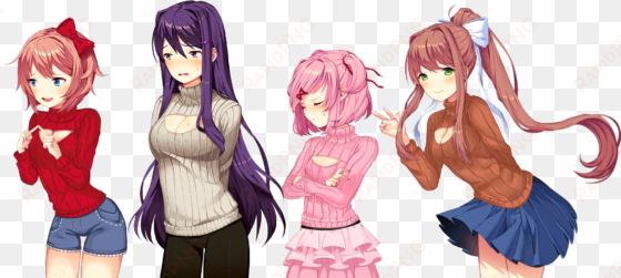 doki doki literature club monika png - doki doki literature club sweater