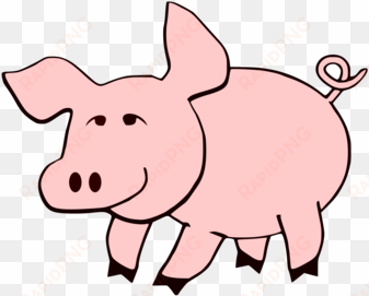 domestic pig cartoon piglet silhouette download - gambar babi kartun lucu