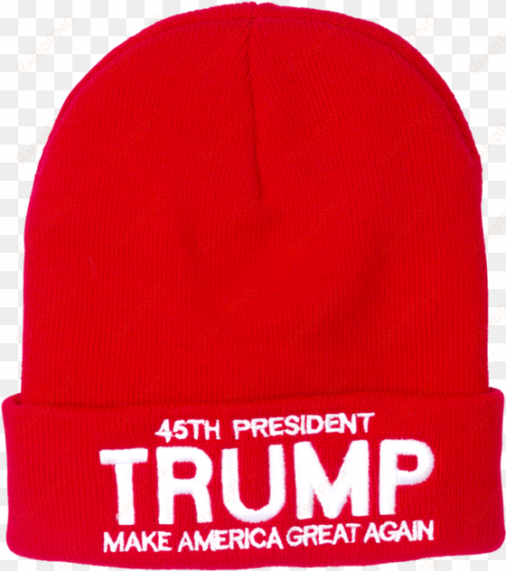 donald trump, 45th president, red knit ski hat or beanie, - beanie