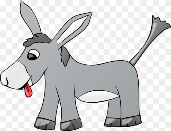 donkey animal farm gray comic tongue carto - donkey clip art