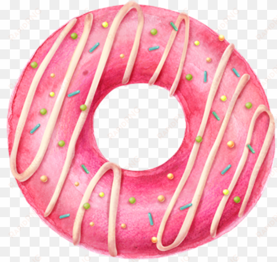 donut donuts food pink sweet desert watercolors waterco - we donut know what we would do without you