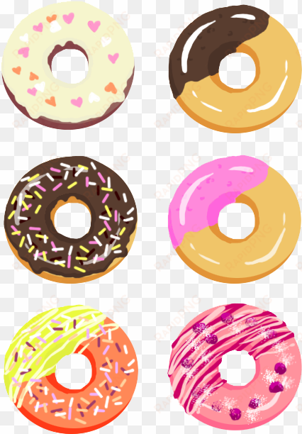 donuts clipart watercolor - donut illustration