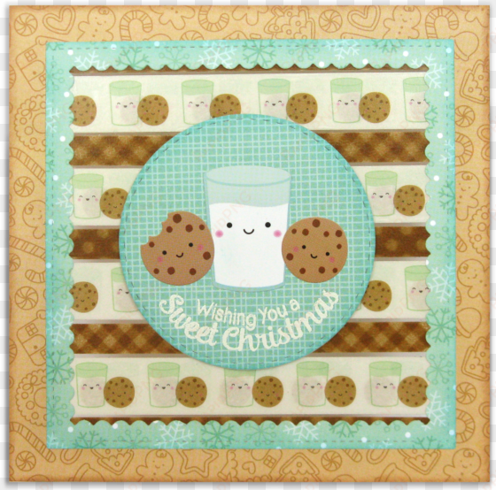 doodlebug design milk & cookie washi tape holiday christmas - cookie and milk christmas card