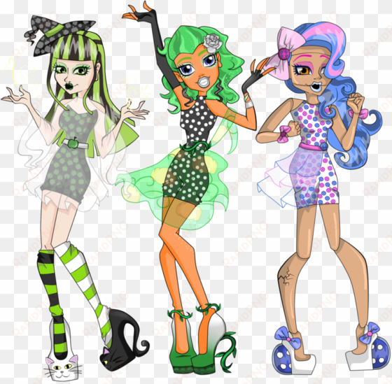 Dotdg Gal's By Misskitkatmadness On Deviantart Jpg - Monster High Dolly Buttons transparent png image