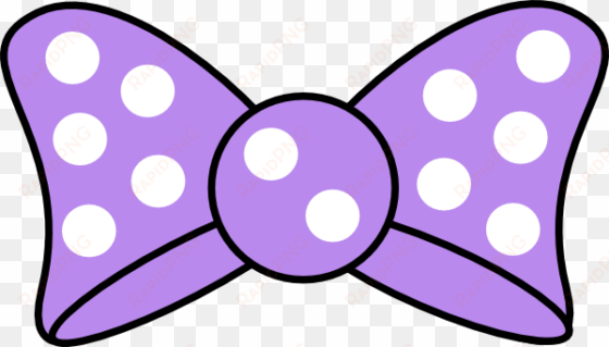 dots clipart black hair bow - purple minnie mouse bow