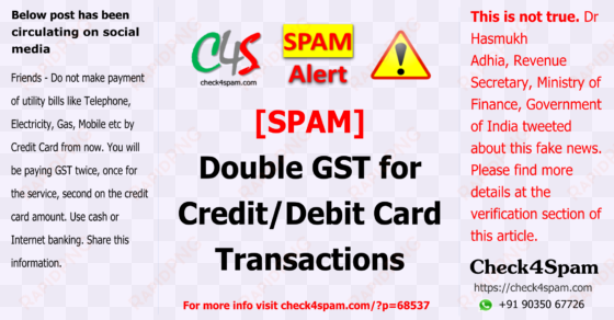 double gst credit debit card transactions - credit