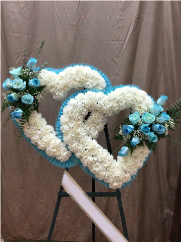 double heart wreath - heart