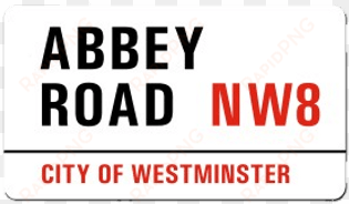 download free iconic street signs london transparent - abbey road, london - uk ornament (round)
