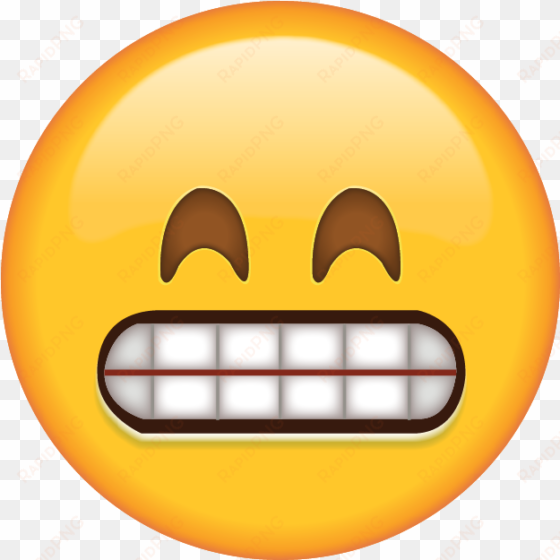 download grinning emoji with smiling eyes - grin emoji